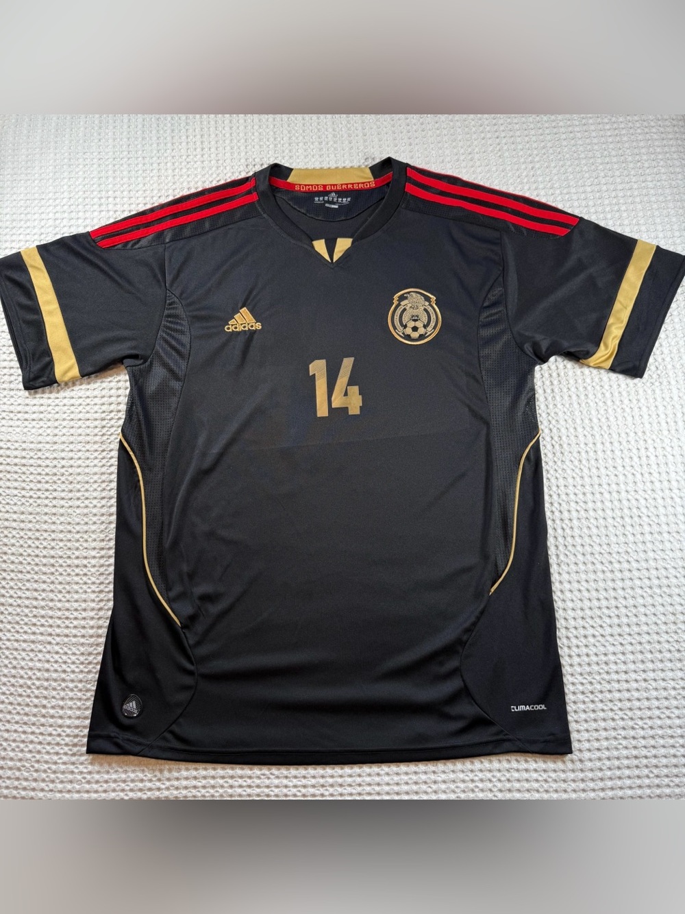 Adidas Mexico National Team Away Jersey #14 Black Gold ClimaCool Men’s XXL